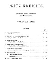Крейслер - Сборник обработок для скрипки (8 пьес) - Партия - первая страница